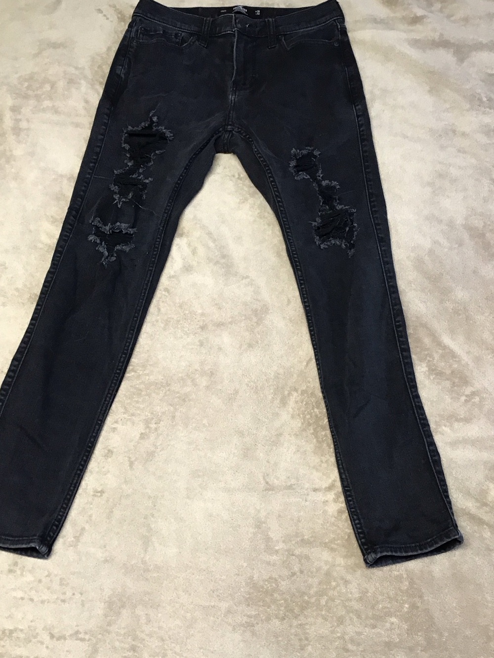 Hollister Black Distressed Skinny Jeans
